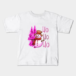 Ho Ho Ho Christmas Snowman Kids T-Shirt